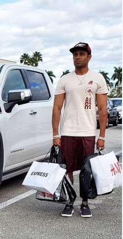 He is a shopaholic other than fishing his second favourite thing to do is to do shopping.